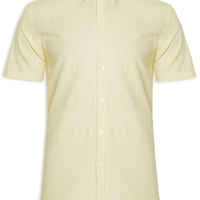Camisa Masculina Manga Curta Búzios New - Amarelo