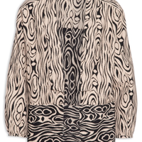 Kimono Feminino Jacquard Ondas - Bege