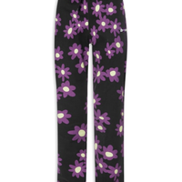 Calça Feminina Amarração Digital Flower - Preto
