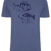 Camiseta Masculina Mescla Brush Fish - Azul