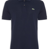 Polo Masculina L.12.21 Classic Fit Em Piquet De Algodão Orgânico - Azul