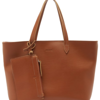 Bolsa Shopping Marrom Pouch Grande - Marrom