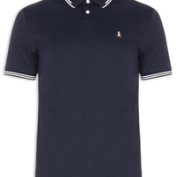 Polo Masculina Interlock - Azul