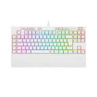Teclado Mecânico Gamer Redragon Broadsword Pro Switch Marrom RGB USB Branco