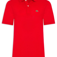 Polo Masculina Original Classic Fit L.12.12 Em Piquet De Algodão - Vermelho