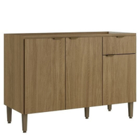 Cozinha Modulada Completa 3 Peças THB Mag, Naturale e Off White 160 cm
