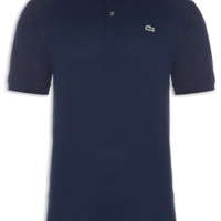 Polo Masculina Original Classic Fit L12.12 Em Piquet De Algodão - Azul