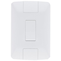 Conjunto Tramontina Aria, 1 Interruptor Simples 6A, Branco