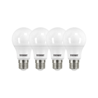 Kit 4 Lâmpadas LED Bulbo Taschibra 6500K, Branca 9W Autovolt