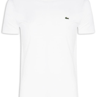 Camiseta Masculina Regular Fit Gola Redonda Em Algodão Pima - Branco
