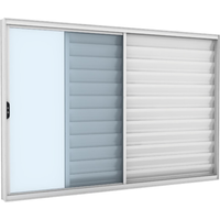 Janela de Alumínio Ramassol Slim Modular Veneziana 31131, Branco, 150 x 100 cm