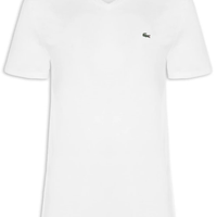 Camiseta Masculina Regular Fit Gola V Em Algodão Pima - Branco