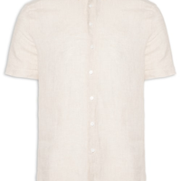 Camisa Masculina Liric Colarinho Francês - Bege