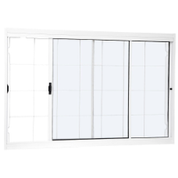 Janela de Correr Aço Vitrô Ramassol com grade UnicSol 1016114 Branco, 150 x 100 cm