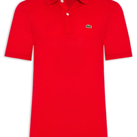 Polo Masculina Original Classic Fit L.12.12 Em Piquet De Algodão - Vermelho