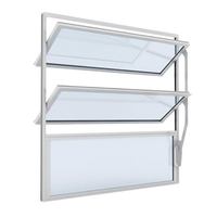 Janela de Alumínio Basculante Ramassol Slim 63113, Branco, 40 x 60 cm