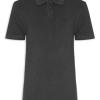 Polo Masculina Rugby Flamê Classic Manga Curta - Preto