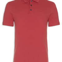 Polo Masculina Piquet Easa Classic Manga Curta - Vermelho