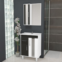 Conjunto de Banheiro São João Lisboa, Branco e Nero, 60 cm