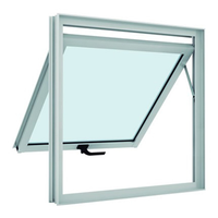 Janela de Alumínio Ramassol Cristal Maxim-Ar 53116, Branco, 60 x 60 cm