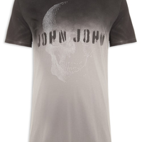 Camiseta Masculina Rg Skull Points - Cinza