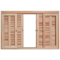 Janela de Madeira Eucalipto Rondosul Veneziana EWK362 , 120 x 100 cm
