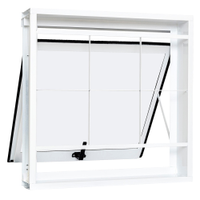 Janela de Aço Maxim-ar Ramassol com grade UnicSol 1018234 Branco , 80 x 60 cm