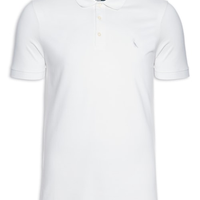 Polo Masculina Piquet Clássica - Off White