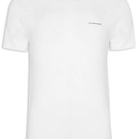 Camiseta Masculina Algodão Básica Logo - Branco