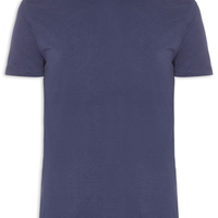 Camiseta Masculina Cotton Melange Easa Classic Manga Curta - Azul