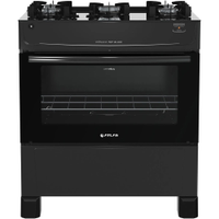 Fogão 5 Bocas Atlas Mônaco Top Glass com Acendimento Automático e Mesa de Vidro, Preto