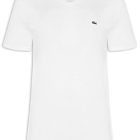 Camiseta Masculina Regular Fit Gola V Em Algodão Pima - Branco