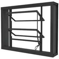 Janela de Aço Ramassol Romex Basculante com Grade 970867, Cinza 80 x 60 cm