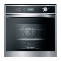Forno De Embutir A Gás Brastemp 78 Litros Cor Inox Com Convecção E Termômetro Meat Control - Boh84ar 220V