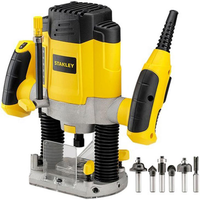 Tupia de Coluna Profissional Stanley SRR1200, com 6 fresas, 1200 Watts 110 Volts