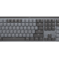 Teclado Mecânico Logitech MX Mechanical Switch Tactile Quiet RGB S/Fio EN-US Preto e Cinza