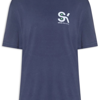 Camiseta Masculina Manga Longa Gola Careca Sk8 - Azul