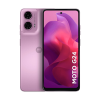 Smartphone Motorola G24 6.6 128GB 4GB 50MP Moto AI Dual SIM Android 14 Rosa