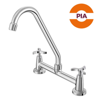 Misturador de Pia Docol Nova Pertutti para Cozinha, Duplo Comando, Cromado