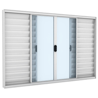 Janela de Alumínio Ramassol Slim Modular Veneziana 31137, Branco, 120 x 100 cm