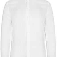 Camisa Masculina Manga Longa Linho Basic - Branco