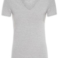 Blusa Feminina Manga Curta - Cinza