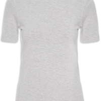 Blusa Feminina Manga Curta - Cinza