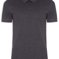 Polo Masculina Lisa - Cinza