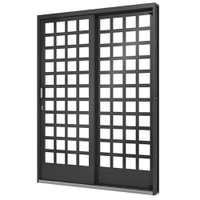 Porta de Correr Ramassol Fortsol Aço, Abertura à Esquerda, Cinza, 160 x 215 cm