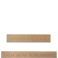 Placa Find Your Light - Dourado