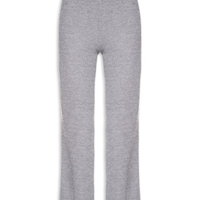 Calça Feminina Cropped Flare Tricot - Cinza