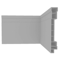 Rodapé de PVC Plasbil Nobre Cinza, 10 x 240 x 1,5 cm