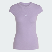 Camiseta Mangas Copinho Canelada Seasonal Essentials Mulher adidas