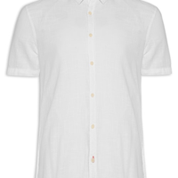 Camisa Masculina Algodão Tinturada - Branco